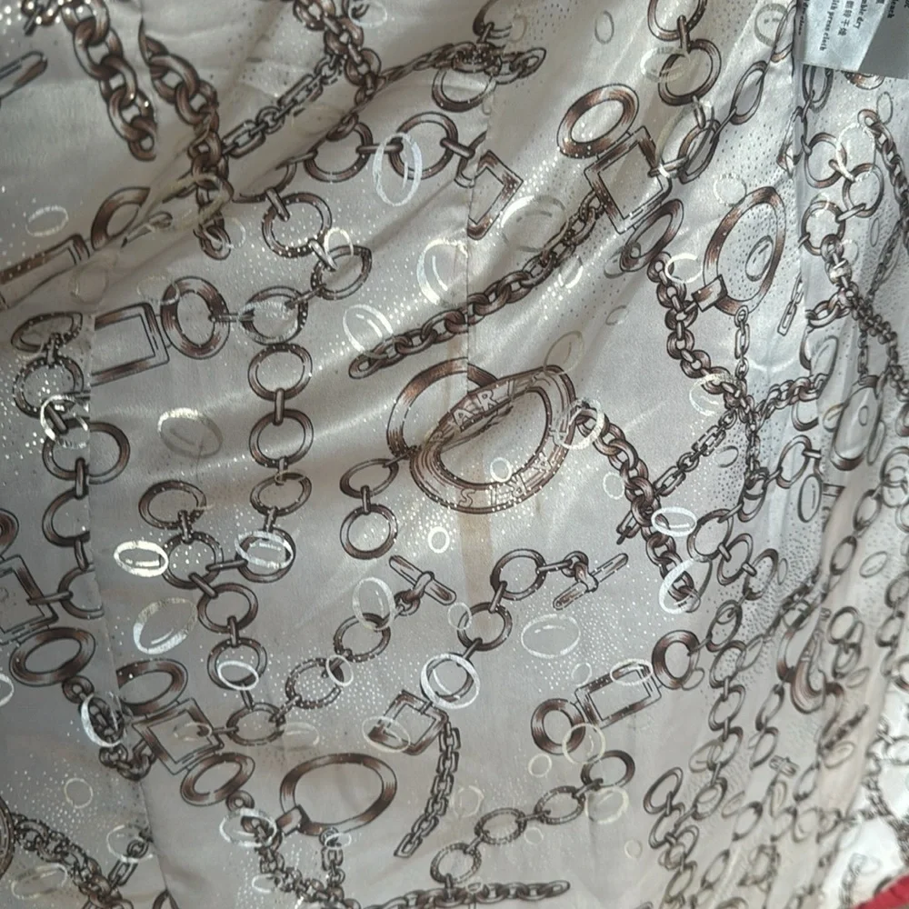 Vintage GENUINE Soft Coral Red Leather SCHAFSTALL Germany Parka Coat size 38 - Picture 10 of 16